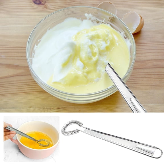 Ke1Clo Spring Whisk under $5! 304 Stainless Steel Hand Mixer for Eggs Cream Flour Baking Tools Ergonomic Handle Dishwasher Safe Compact