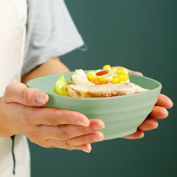 Ke1Clo Stackable Cereal Bowl under $5! Large Capacity Straw Bowl for Soup Rice Pasta Microwave Safe and Space Saving