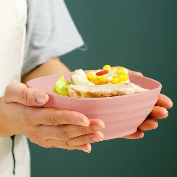 Ke1Clo Stackable Cereal Bowl under $5! Large Capacity Straw Bowl for Soup Rice Pasta Microwave Safe and Space Saving