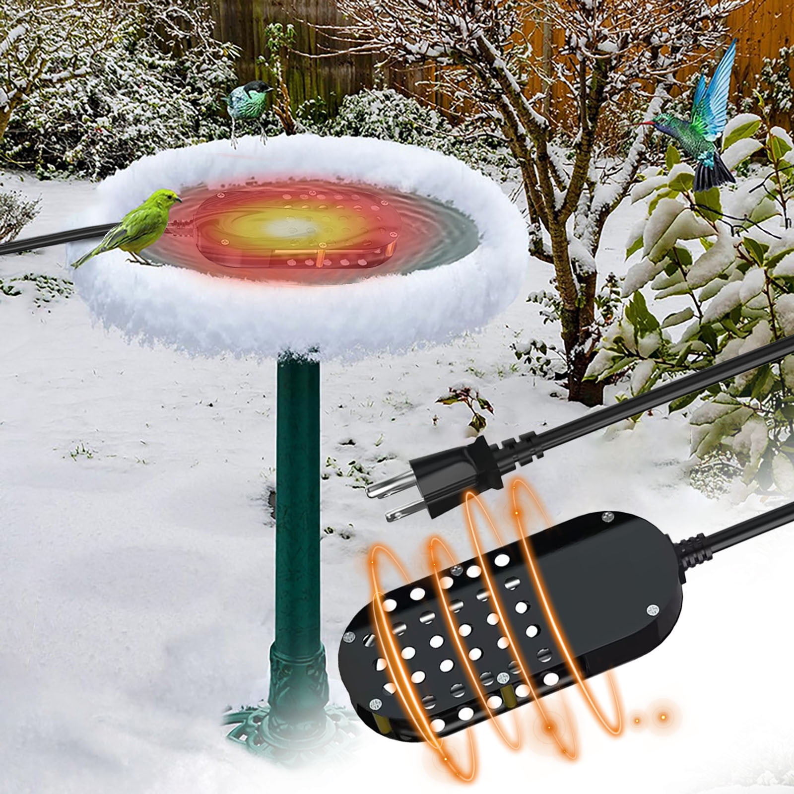 Ke1Clo Stock Tank Heater under $5! Submersible Water Heater Automatic Thermostat Non Conductive for Livestock Pond Deicer