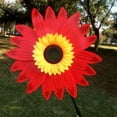 thumbnail image 1 of Ke1Clo Sunflower Windmill under $5! 36cm Bidirectional Garden Decoration for Outdoor Yard Party Colorful Plastic Easy Assembly (Red), 1 of 2