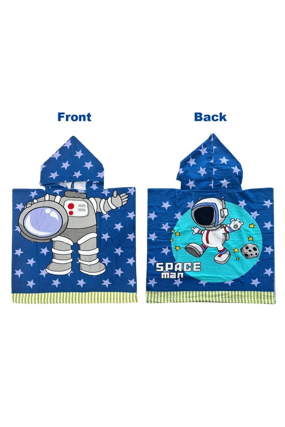 Super Absorbent Microfiber Hooded Kids Beach Towel, Large Soft Quick Dry Children's Bath Cape, Machine Washable Swim Cover Up for Pool Beach Bath Time Boys Girls