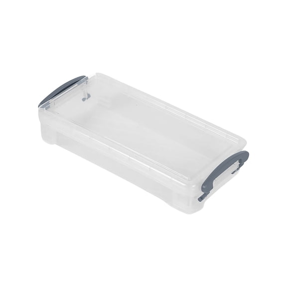 Ke1Clo Thickened Transparent Pencil Case, Double Buckle Plastic Art Stationery Storage Box for Sketching Pencils, Erasers, and Tools