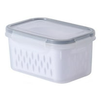 Ke1Clo Vegetable Storage Containers Under $5! Fridge Organizer Bins with Lid and Colander, Airtight Fresh Keep for Produce Meat