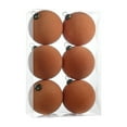 thumbnail image 1 of Ke1Clo Velvet Christmas Ornaments Sets, 6PCS Brown Flocked Shatterproof Christmas Ornaments, 80mm 3.15 Inch Large Christmas Tree Ornaments for Christmas Tree Decorations, 1 of 5