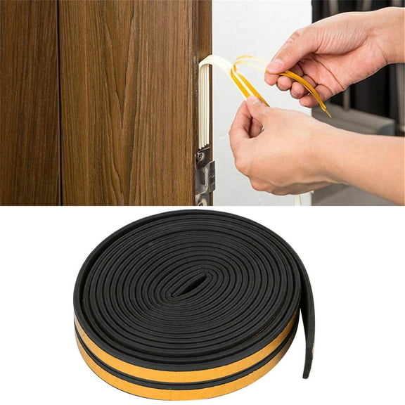 Ke1Clo Weather Strip under $5! Self Adhesive Foam Draught Excluder Noise Reduction Energy Saving Easy Cut for Doors Windows and Home