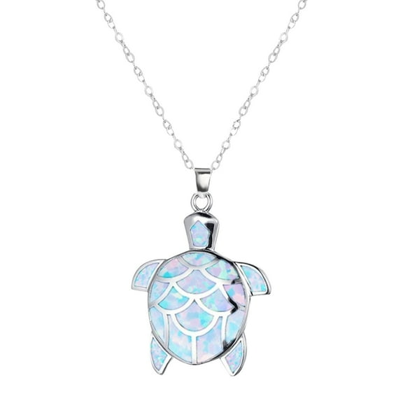 Ke1Clo White Turtle Necklace for Women, Elegant Pendant Jewelry for Party, Casual Wear, and Gift