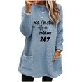 thumbnail image 1 of Ke1Clo Winter Sweaters for Women Casual Fashion Snowflake Graphic Crew Neck Long Sleeve Pullover Oversized Loose Comfy Basic Knit Tops Light Blue XXXL, 1 of 6