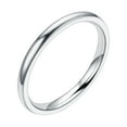 thumbnail image 1 of Ke1Clo Women's Thin Ring 2MM Fine Hand Polished Stackable Band Under $5! Dainty Delicate Couple Promise Ring Metal Jewelry Gift for Her Silver Size 5, 1 of 3