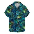 thumbnail image 1 of KeFaWanJu Mens Floral Printed Shirts Short Sleeve Button Down Casual Vacation Lapel Shirt, 1 of 5
