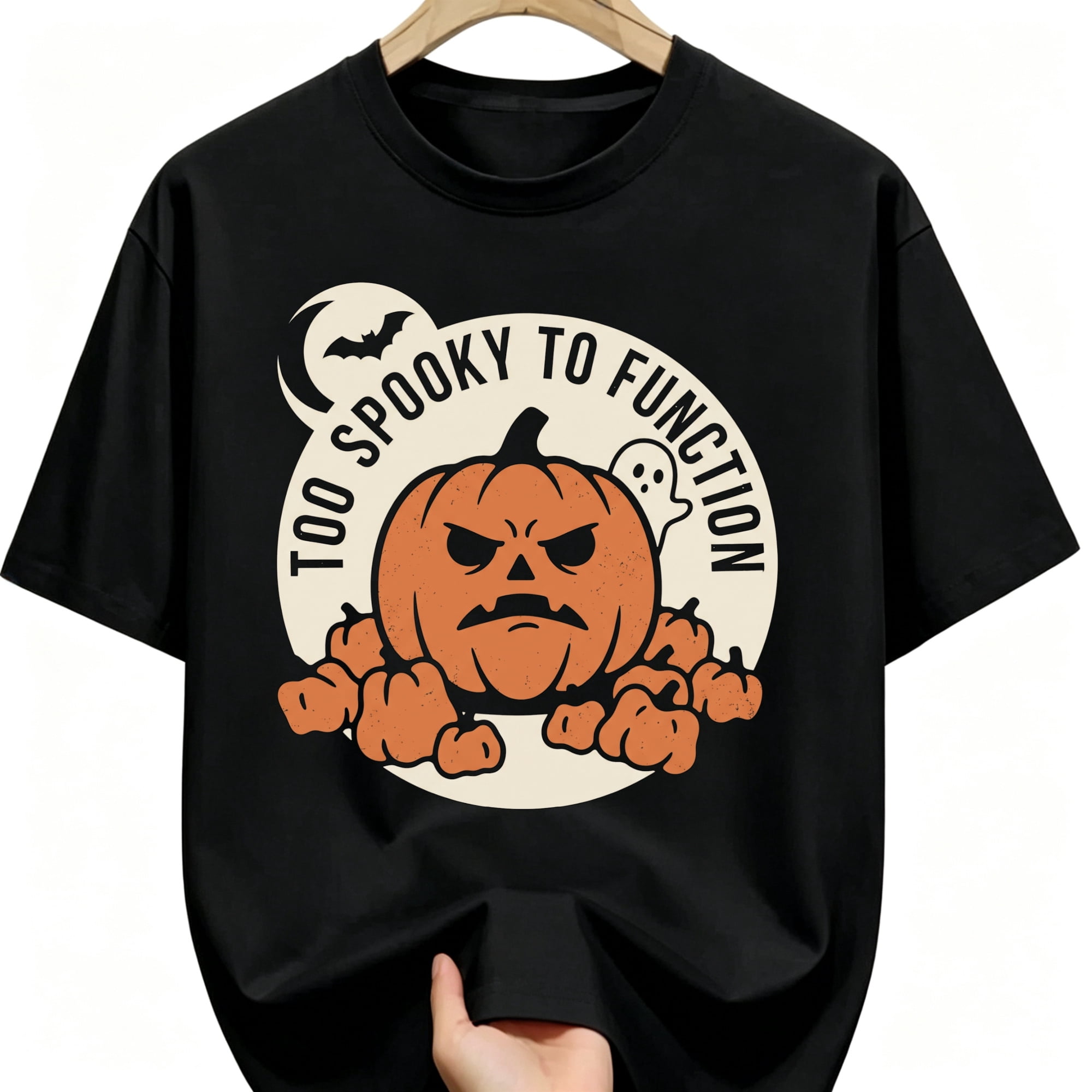 KeHetSoft Funny Too Spooky To Function Angry Pumpkin Sign Halloween ...