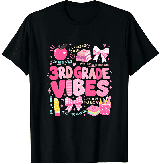 KeHetSoft Third Grader First Day Vibes Cotton Unisex T-Shirt