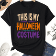 thumbnail image 1 of KeHetSoft This Is My Halloween Costume Brushstroke Text Cotton Unisex Graphic T-Shirt, 1 of 7