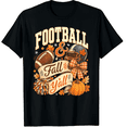 thumbnail image 1 of KeHetSoft Unisex Fall Football Game Day Cotton Graphic T-Shirt, 1 of 7