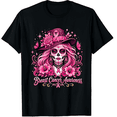 thumbnail image 1 of KeHetSoft Unisex Floral Sugar Skull Breast Cancer Awareness Cotton Graphic T-Shirt, 1 of 7