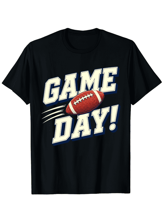 Unisex Varsity Football Game Day Cotton Graphic T-Shirt