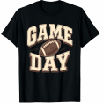 thumbnail image 1 of KeHetSoft Unisex Vintage Football Game Day Cotton Graphic T-Shirt, 1 of 7