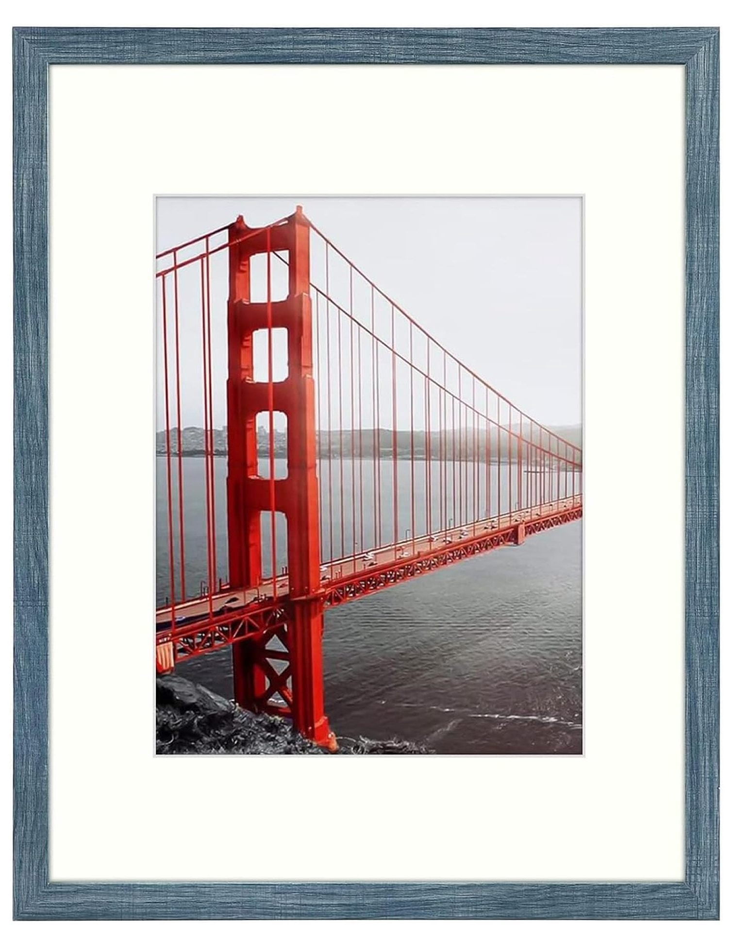Malden 16x20 Inch Picture Frame With Mat - Displays 11x14 With Mat Or 16x20 Without, Black Wood Frame 7 thumbnail image