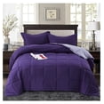 thumbnail image 1 of KeLiang 3 Pieces Purple Oversized Reversible Comforter Set King, Modern Breathable Box Stitched Duvet Insert with 2 Shams, Soft Fluffy All Season Comforter Set with Corner Tabs for Bedroom, Microfiber, 1 of 8