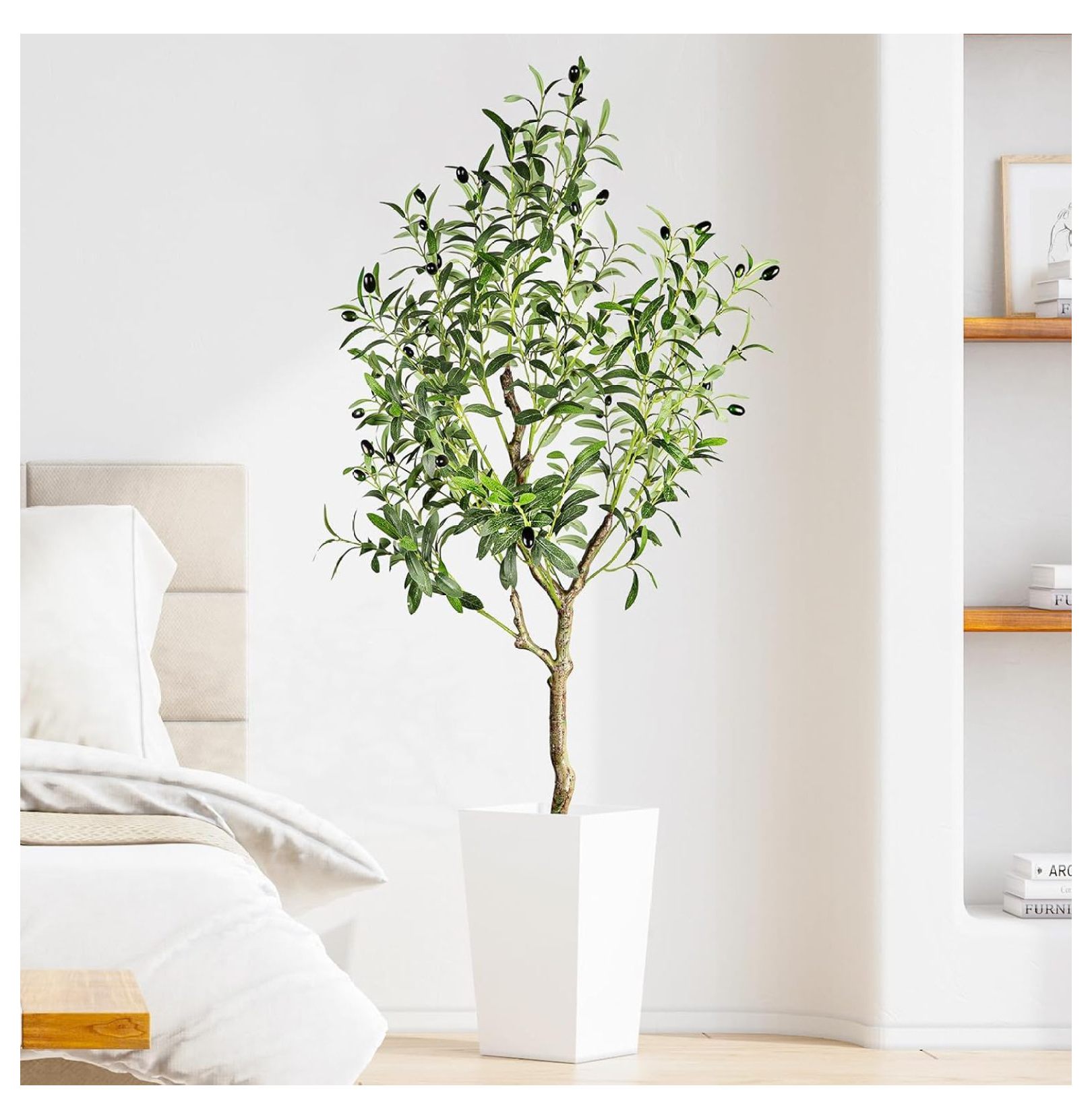 KeLiang Artificial Olive Tree 4FT Tall Faux Silk Planet for Home Office ...