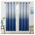 KeLiang Grommet Ombre Room Darkening Curtains 72 inch Length 2 Panels