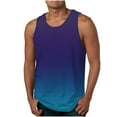 thumbnail image 1 of KeShDi 3x Tank Tops Men's Gradient Color Printed Vests Casual Sleeveless Round Neck T-shirt Tank Multicolor 3X, 1 of 4