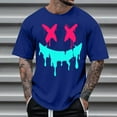 thumbnail image 1 of KeShDi 5x Shirts in Mens Graphic Tee Printed Round Neck Short Sleeve Blouse Blue M, 1 of 4