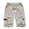 thumbnail image 1 of KeShDi Baggy Cargo Shorts Workout Shorts Men's Plus Size Cargo Shorts Multi-Pockets Relaxed Summer Beach Shorts Pants White XL, 1 of 3