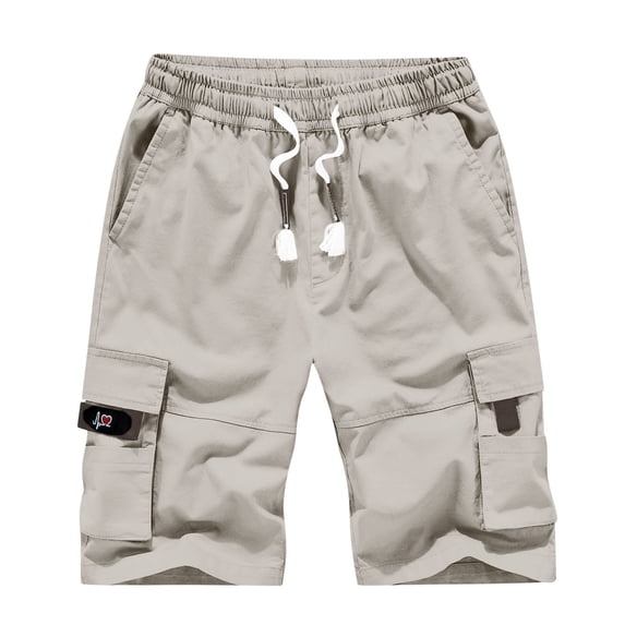 KeShDi Baggy Cargo Shorts Workout Shorts Men's Plus Size Cargo Shorts Multi-Pockets Relaxed Summer Beach Shorts Pants White XL