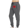 thumbnail image 1 of KeShDi Baggy Pants Men Men Sweat Pants Men's Sports Pants Tapered Running Exercise Pants Drawstring Running Pants Printed Pants Dark Gray 3X, 1 of 7