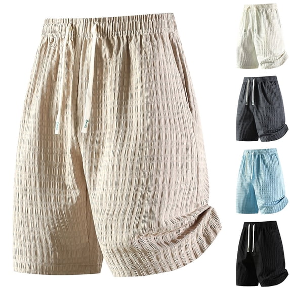 KeShDi Beach Shorts Big and Tall Bermuda Mesh Eyelet Summer Quickdrying Sports Five Quarter Shorts Casual Shorts Black 2X