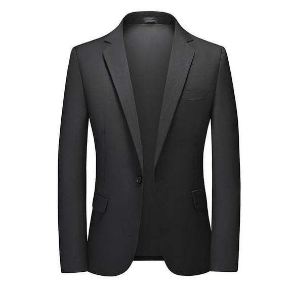 KeShDi Blazer for Men Plus Size One Button Suit Jacket with Pockets Casual Business Sports Coat Long Sleeve Black 4X