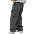 thumbnail image 1 of KeShDi Cargo Pants For Men Baggy Sweatpants Men Spring and Winter Fashion Casual Sports Sweatpants and Pants Dark Gray L, 1 of 8