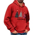 thumbnail image 1 of KeShDi Christmas Cropped Sweatshirt Men's Christmas Printed Top Hooded Top Casual Men's Hooded Sweatshirt RedM, 1 of 4