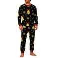 thumbnail image 1 of KeShDi Christmas Pajamas Men's Christmas Fashion Christmas Plaid Print Tops And Pants Pajama Suit Homewear Black L, 1 of 5