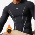 thumbnail image 1 of KeShDi Compression Shirt for Men Athletic Baselayer Sports Undershirts Sweat Shirt Ski Men's Stretch Tight T-Shirt Base Layer for Running Training Skiing Thermal Underwear Black L, 1 of 7