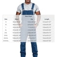 thumbnail image 1 of KeShDi Denim Bib Overalls for Men Relaxed Fit Workwear Overalls With Drawstring Elastic Waist For Casual Sports Straps Pants Light Blue S, 1 of 5