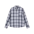 thumbnail image 1 of KeShDi Flannel Shirt Men Plaid Fashionable Casual Button Long Sleeve Turndown Collar Blouse Shirt Navy 3X, 1 of 4