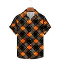 thumbnail image 1 of KeShDi Flannel Shirt for Men Fashion Women Casual Short Sleeve Turndown Collar Button Shirt Orange 4X, 1 of 4