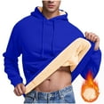 thumbnail image 1 of KeShDi Hooded Sweatshirt Men Y2k Hoodie Men Pullover Sweater Stand Collar Elastic Solid Color Half Sweater for Men Stand-up Collar Sweater Blue L, 1 of 7