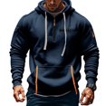 thumbnail image 1 of KeShDi Hoodies Cute Hoodie Men Printed Long Sleeve Hooded Sweatshirts Pocket Workwear Hoodie Navy L, 1 of 4