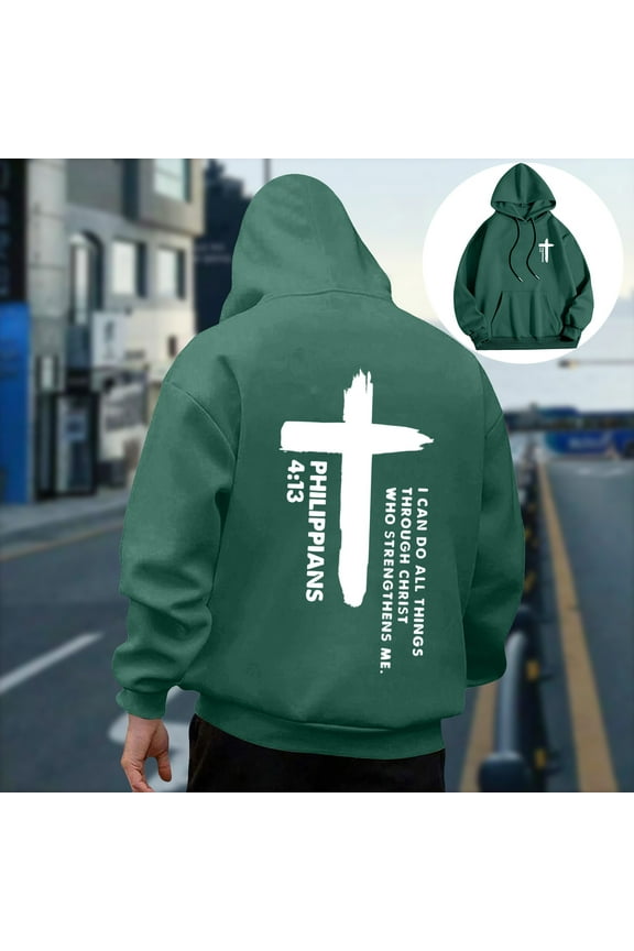 Hoodies for Men Y2k Hoodies With Pockets Workout Running Men Casual Fashion Print Pullover Long Sleeve Hoodie with Pocket Sweatshirts Army Green 2X