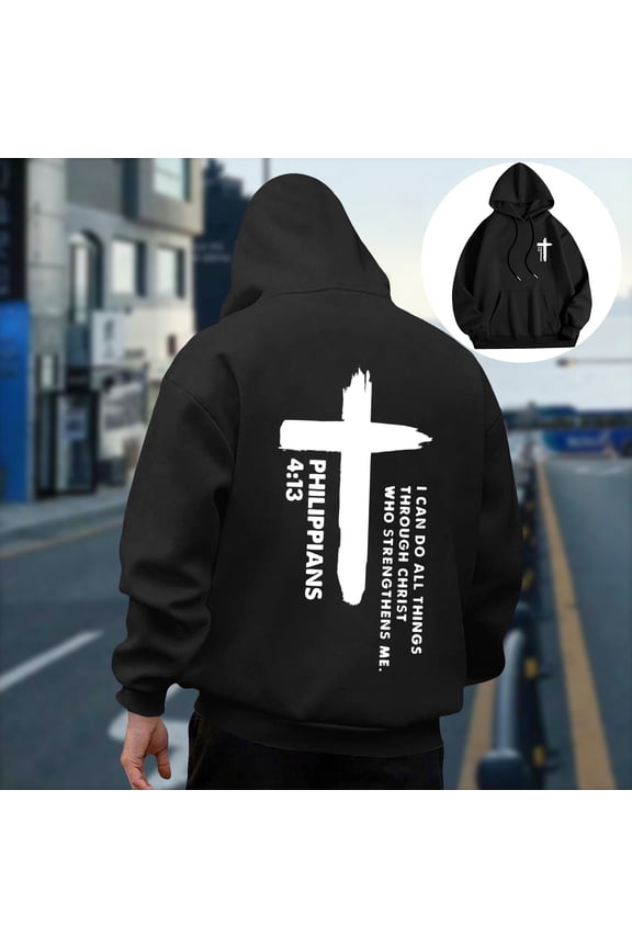 Hoodies for Men Y2k Hoodies With Pockets Workout Running Men Casual Fashion Print Pullover Long Sleeve Hoodie with Pocket Sweatshirts Black 2X