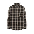 thumbnail image 1 of KeShDi Jacket Mens Flannel Shirts Long Sleeve New Casual Fashion Men's Plaid Shirt Loose Youth Long Sleeve Shirt Men's Casual Shirt Coat Brown XL, 1 of 6