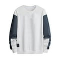 thumbnail image 1 of KeShDi Long Sleeve Shirts for men's T-Shirts Man Fashion Casual Comfy Solid Loose Long Sleeve Round-Neck Blouses Sweatshirts Pullover Blouse White 5X, 1 of 7