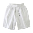 thumbnail image 1 of KeShDi Loose Shorts for Men Athletic Beach Shorts Men's Solid Color Casual Elastic Waist Drawstring Pocket Shorts White 3X, 1 of 6