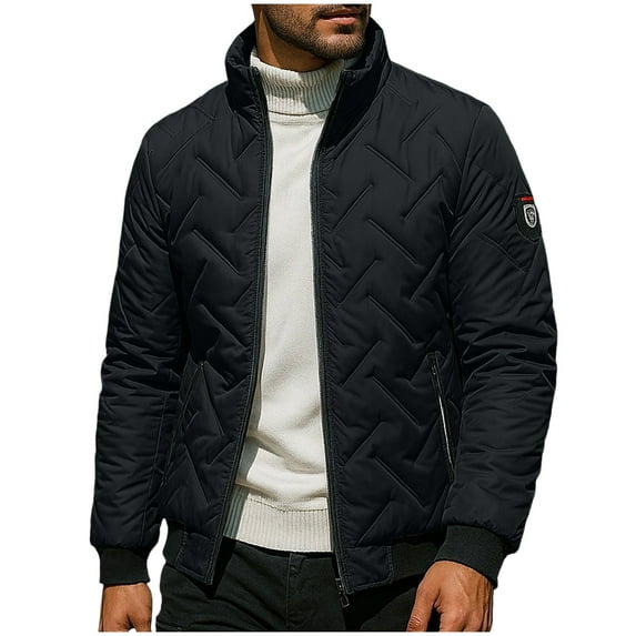 KeShDi Men Jacket Mens Lightweight Jackets Men's Fashion Solid Color Outdoor Climb Pocket Long Sleeve Jackets Black 3X