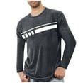 thumbnail image 1 of KeShDi Men's Shirts T Shirt Men Sports Fitness Home Printed Pajamas T-shirt Long Sleeve Round-Neck Gray XL, 1 of 3