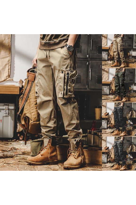 Mens Camo Tactical Pants Baggy Stretch Water Resistant Ripstop Edc Work Hiking Jogger Cargo Workwear Pants Functional Hunting Gear Outdoor Commuting Casual Pink 2X