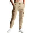 thumbnail image 1 of KeShDi Mens Cargo Work Ripstop Cargo Pants Spring Work Clothes Solid Color Multi Pocket Leisure Jogging Tight Pants Khaki 2X, 1 of 7